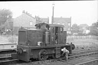 Fowler four wheel diesel shunter ED 6 in early BR livery 15 October 1959. RS Greenwood